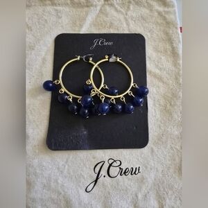 J. Crew Beaded hoop earrings